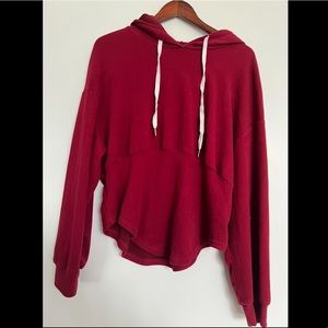 Plus Drawstring Hooded Sweatshirt